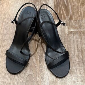 bp Black Minimalist Strappy Slingback Heels Nordstrom brand